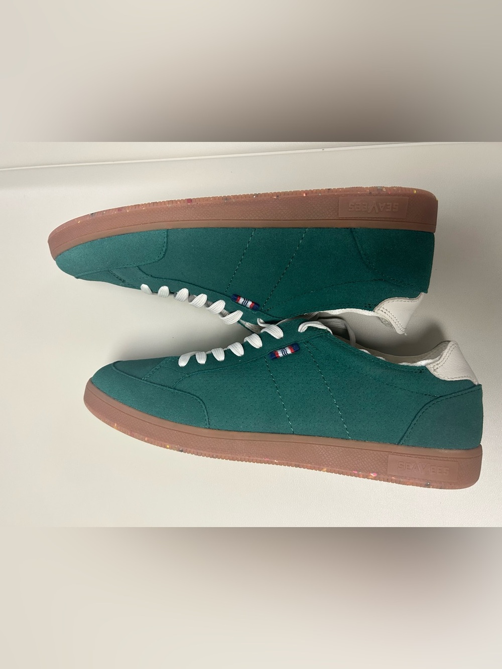 SeaVees Clipper Sneakers Hunter Green Suede Shoes Women’s 11 Coastal Chic - Picture 5 of 12